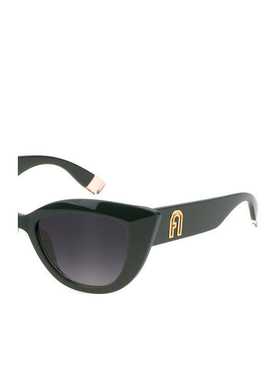Furla Feminini Ochelari de soare cu Verde Cadru și Negru Degrade Lentilă SFU711 0D80