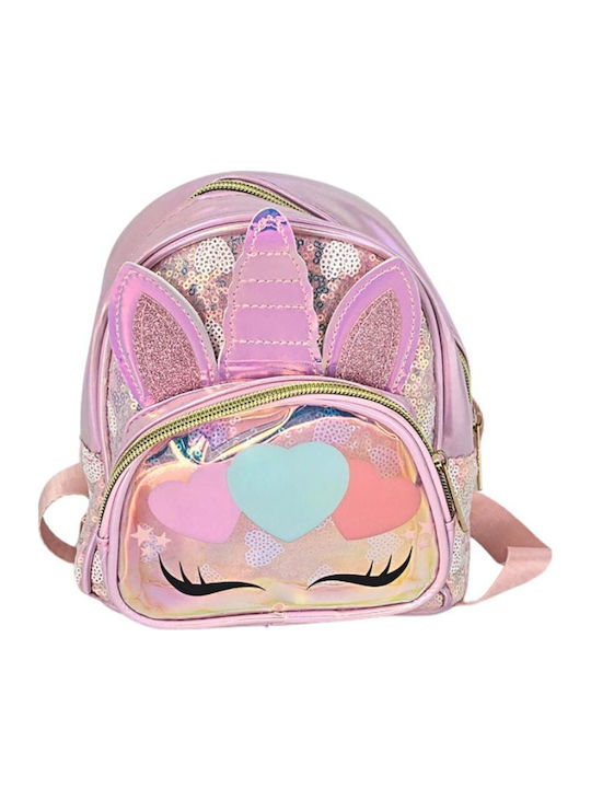 Handgefertigte Beduftete Osterkerze Mädchen Glänzende Rucksack Einhorn Rosa Herz