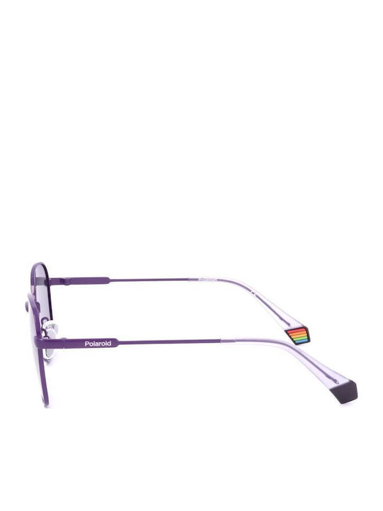 Polaroid Unisex Γυαλιά Ηλίου με Μωβ Μεταλλικό Σκελετό και Μωβ Polarized Φακό PLD6170/S B3V/KL