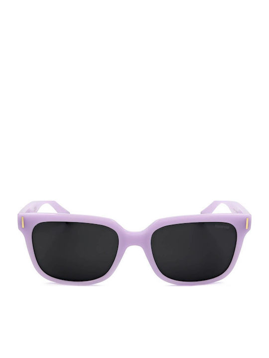 Polaroid Unisex Sunglasses with Purple Plastic Frame and Gray Polarized Lens PLD6191/S 789/M9