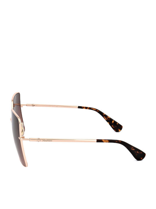 Max Mara Women's Sunglasses with Rose Gold Metal Frame and Pink Lens MM 0062-H 50F