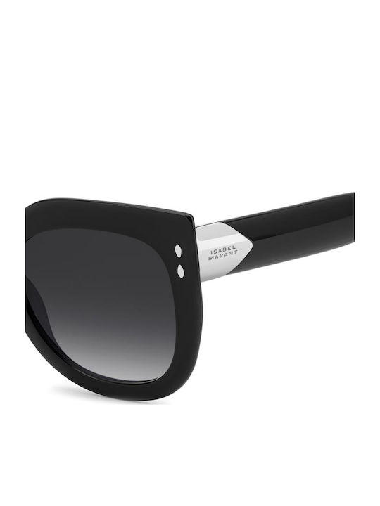 Isabel Marant Women's Sunglasses with Black Plastic Frame and Black Gradient Lens