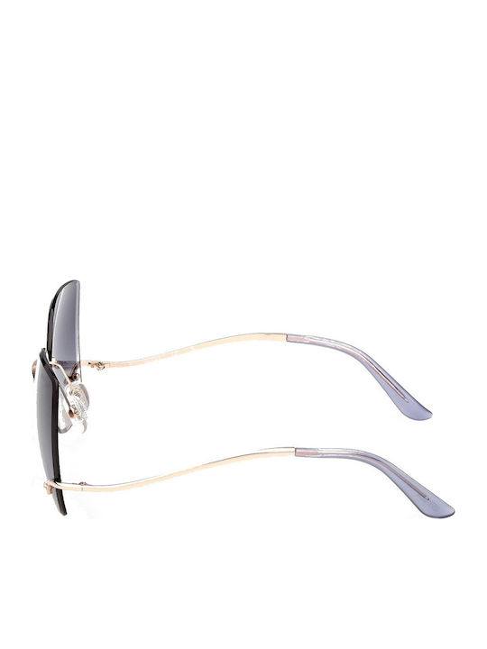 Guess Women's Sunglasses with Gold Metal Frame and Gray Gradient Lens GU00269 28B