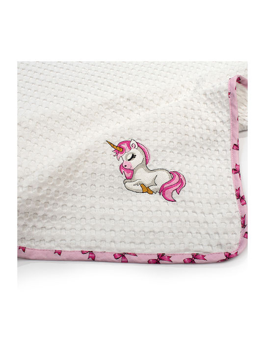 Dimcol Nursery Swaddling Blanket Unicorn 80x110cm