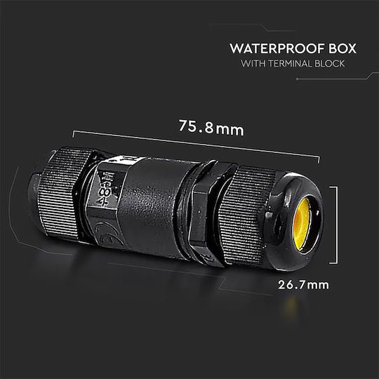 V-TAC Tropfbewässerungsarmaturen Terminal 5-9mm IP68 Schwarz