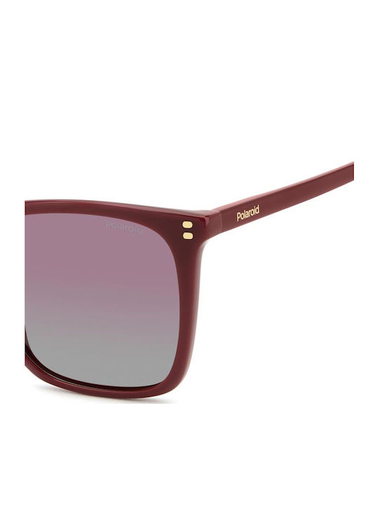Polaroid Unisex Sunglasses with Red Metallic Frame and Red Lens PLD4201/S/X C9A/GC