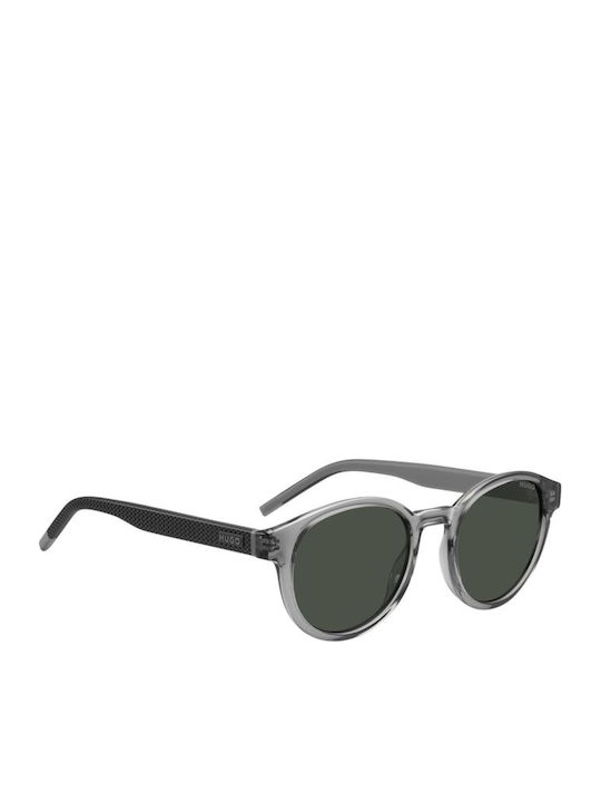 Boss Unisex Sunglasses with Gray Horn-Rimmed Frame and Gray Lenses HG 1390 S KB7 QT