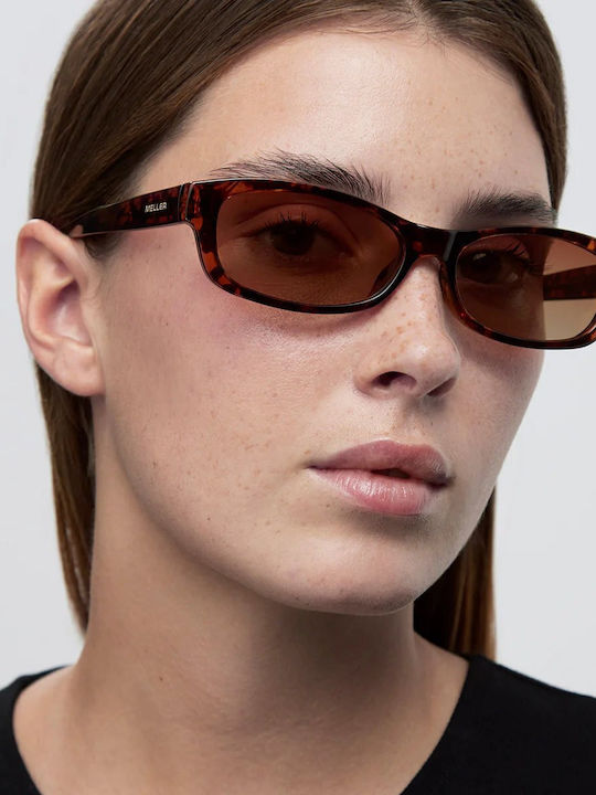 Meller Tingo Unisex Sunglasses With Brown Tartaruga Horn-Rimmed Frame And Brown Lenses AMR-TIGGBROWN