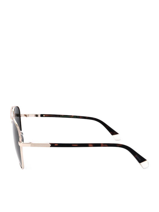 Polaroid Men's Sunglasses with Gold Metal Frame and Green Polarized Lens PLD4126/S J5G/UC