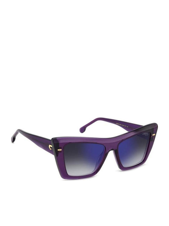 Carrera Women's Sunglasses with Purple Horn-Rimmed Frame and Grey Gradient Lenses 3046/S B3V/KM