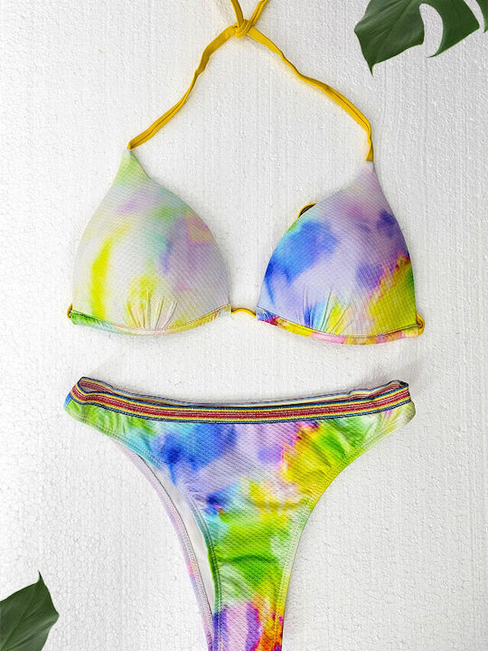 Set Bikini Dreieck mit Leichte Verstärkung & Brasilien Gelb