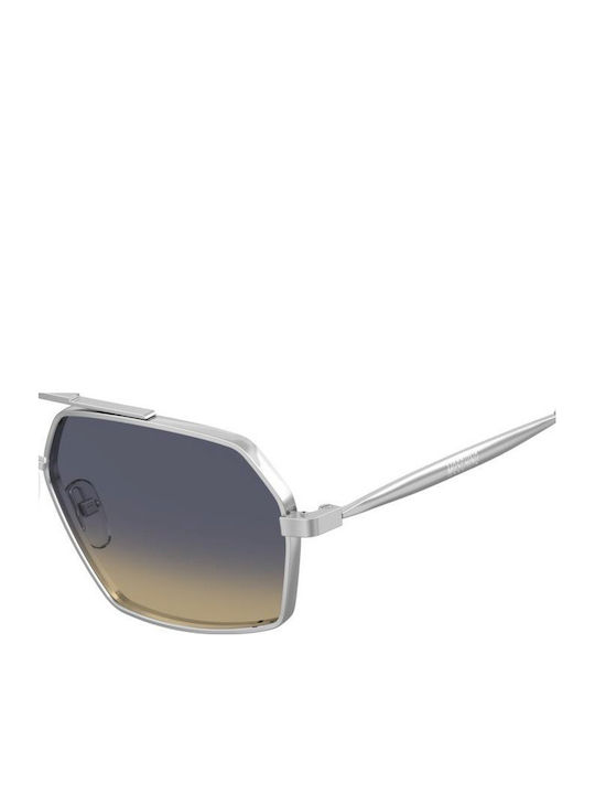 Moschino Unisex Sunglasses With Silver Metallic Frame And Silver Mirror Lens MOS210/S 010/IE