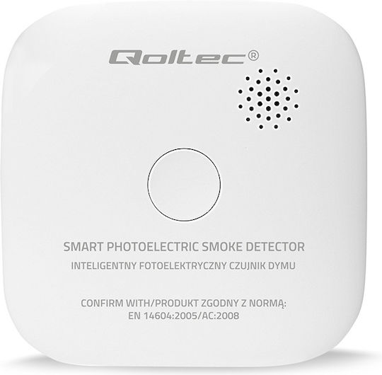 Qoltec Zertifizierter Drahtloser Rauchmelder Mit 10-Jähriger Batterielebensdauer 85db Alarm LED