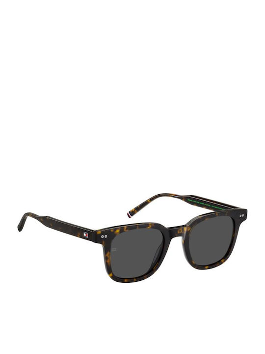 Tommy Hilfiger Women's Sunglasses with Brown Tartaruga Plastic Frame and Gray Lens TH2126/S 086/IR