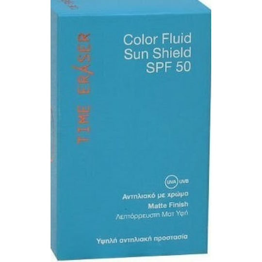 Time Eraser Color Αντηλιακή Λοσιόν Προσώπου SPF50 με Χρώμα 50ml