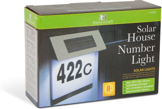 Garden Eden Led Solar House Number Light 12 Lm Aa 1.2v