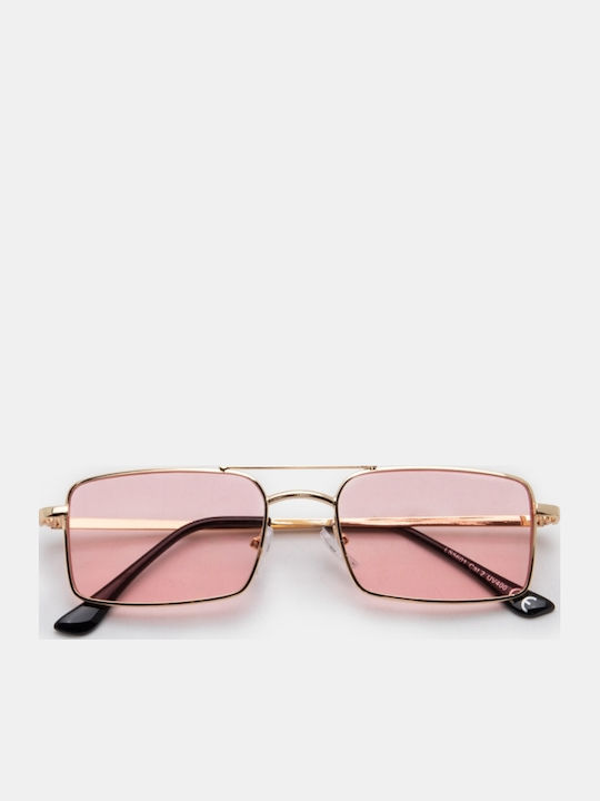 Luigi Unisex Sunglasses With Pink Metallic Frame And Pink Lens 4864507