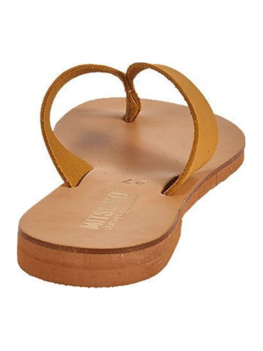 Women's Flat Sandals In Yellow Colour