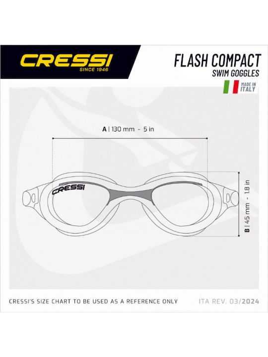 CressiSub Flash Γυαλιά Κολύμβησης Ενηλίκων Μαύρα