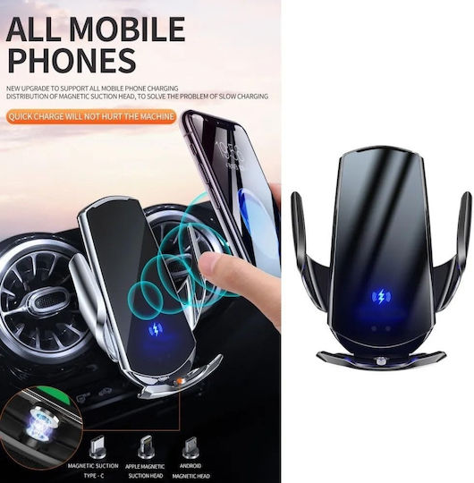 Bază Auto pentru Telefon cu Cârlige Reglabile Neagră
