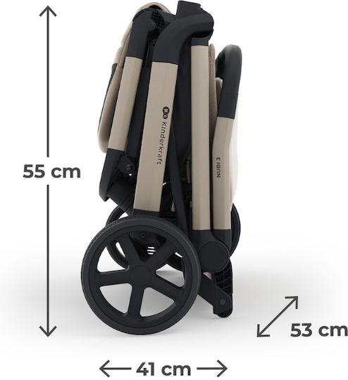 Kinderkraft Nubi 3 Καρότσι Μωρού Kατάλληλο για Nεογέννητο Sand Beige 8.7kg