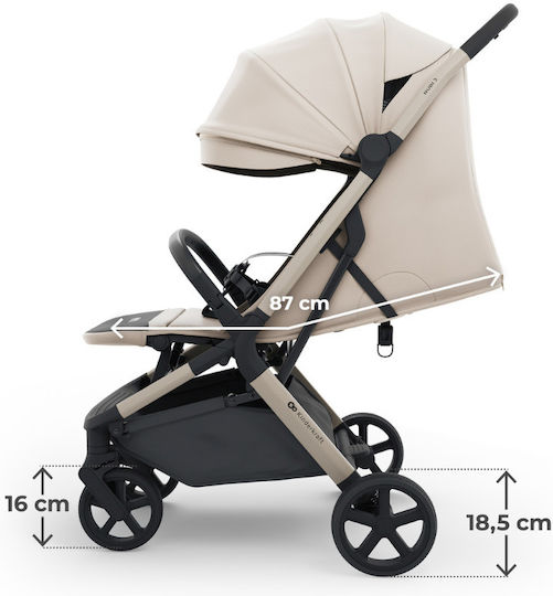 Kinderkraft Nubi 3 Καρότσι Μωρού Kατάλληλο για Nεογέννητο Sand Beige 8.7kg