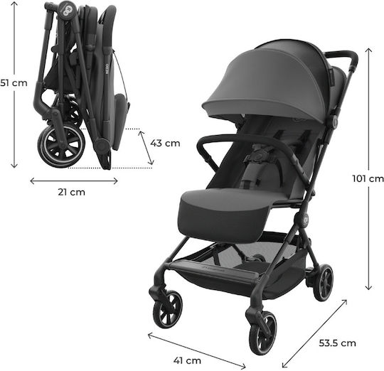 Kinderkraft Nebo Καρότσι Μωρού Kατάλληλο για Nεογέννητο Platinum Gray