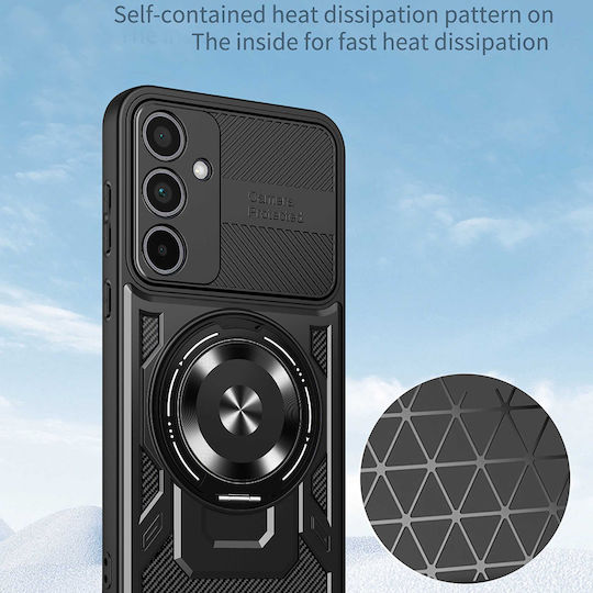 Techsuit Ruggedcam Umschlag Rückseite Silikon Grau Galaxy A37