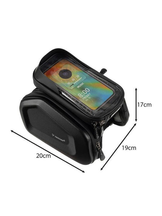 Waterproof Bicycle Phone Holder Side Pockets Transparent Touch Screen Smartphone Aria Trade
