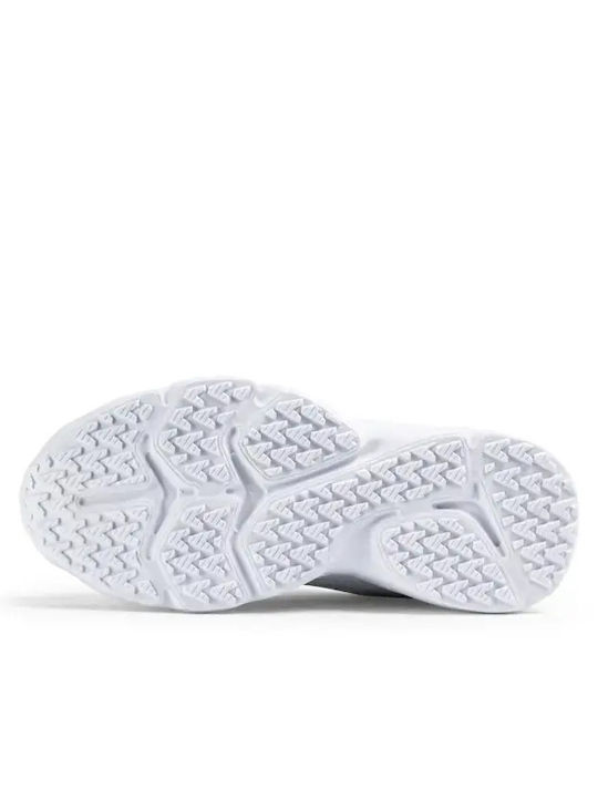 Kids Sports Shoes Running with Hoop & Loop Closure White