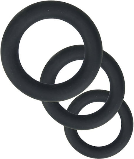 Loving Joy Set Ringe Schwanz & Hoden Silikon Gray 3Stück