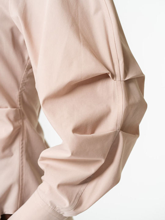 Andrada Langärmeliges Damenhemden Beige Monochrom