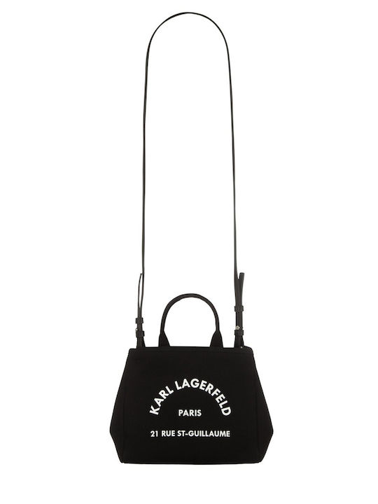 Fabric Women's Tote Handbag Black