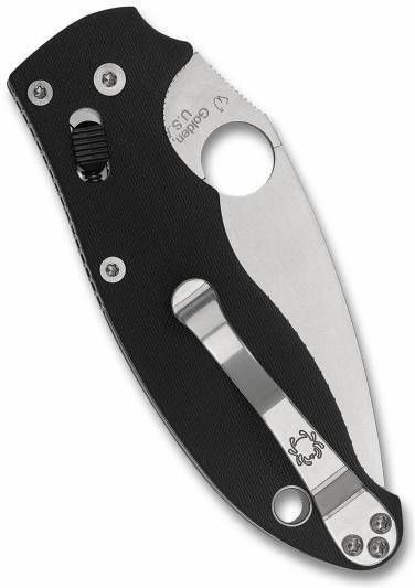 Spyderco Cuțit de Buzunar Negru în Husă
