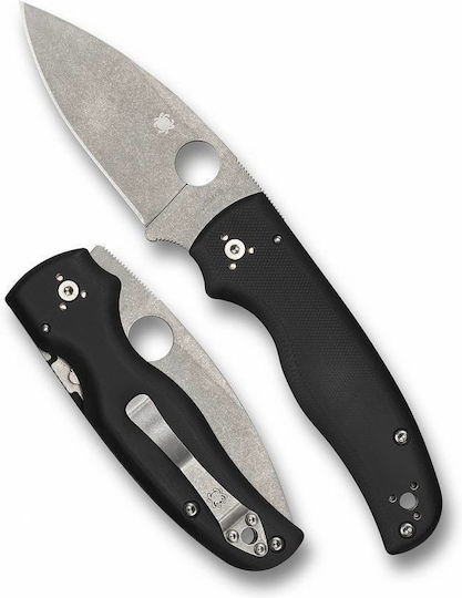 Spyderco Cuțit Negru în Husă