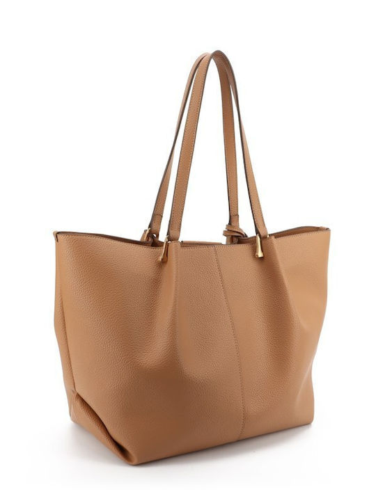 Women's Shoulder Shopper Bag Beige