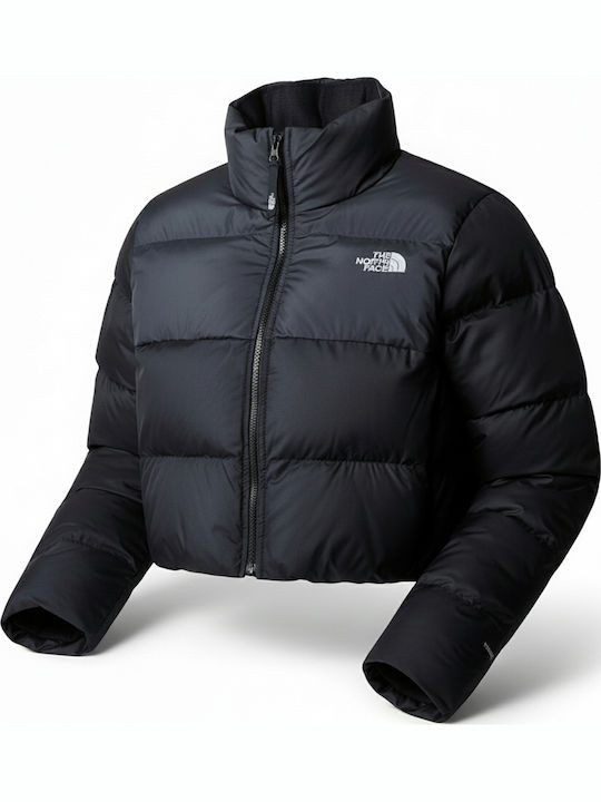 Късо Дамско Puffer Якето За Зима Tnf Черно/Асфалт