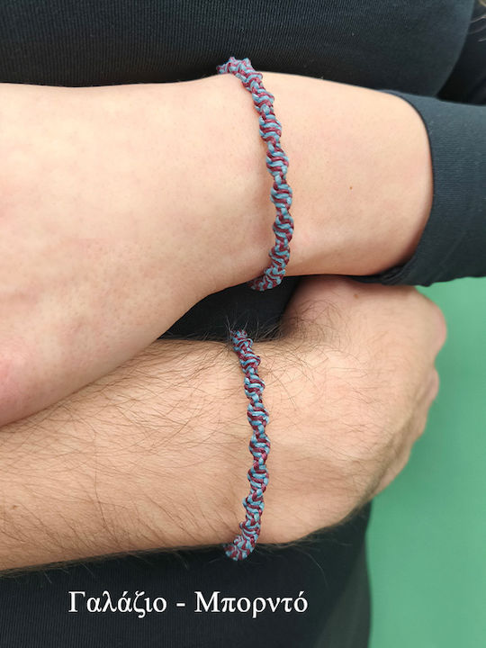 Theodora's Jewellery Ανδρικό Βραχιόλι για Ζευγάρια από Κορδόνι