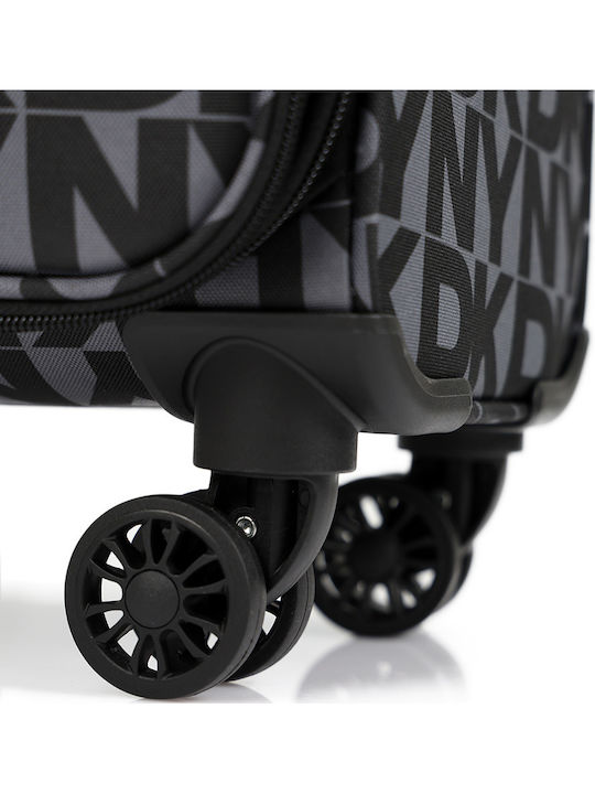 DKNY Großer Stoff-Reisekoffer Schwarz mit 4 Rädern