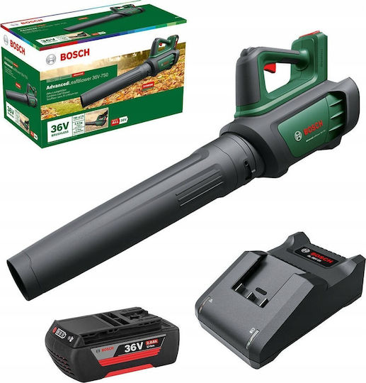 Bosch Φυσητήρας Χειρός 36V με 1 Μπαταρία 2Ah & Μέγιστη Ταχύτητα Αέρα 200km/h