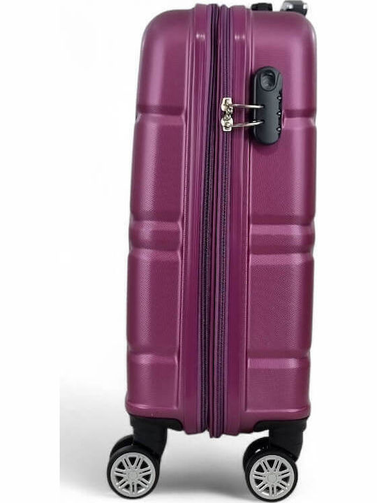 Greenwich Polo Club Cabin Hard Purple Suitcase with 4 Wheels Height 55cm