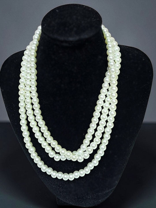 Velve Necklace With Pearls