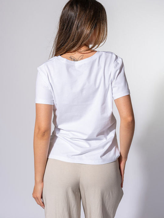 Tricou Damă Alb