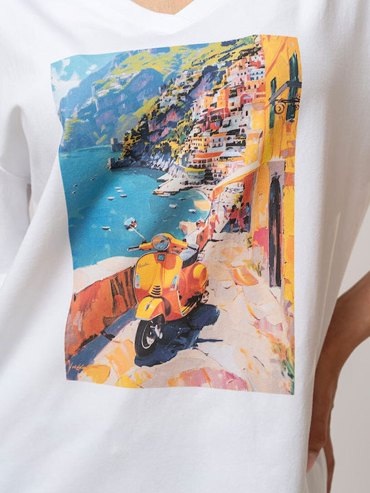 Bluza Damă Tricou Alb