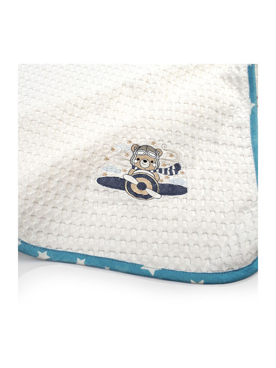 Dimcol Cot Blanket Aviator with Animal 100x160cm