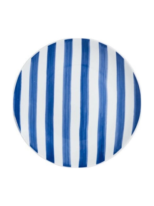 Estia Ligne Shallow Blue Plate with Diameter 20cm 6 Pieces