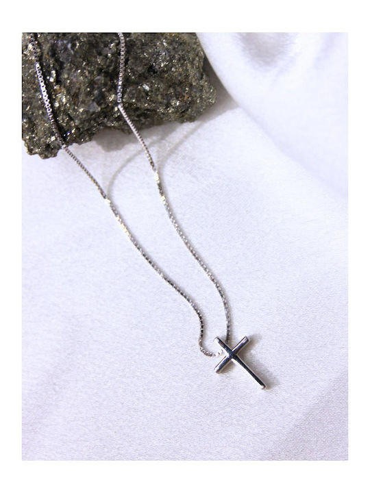 Woman Cross Made of Silver with Chain
