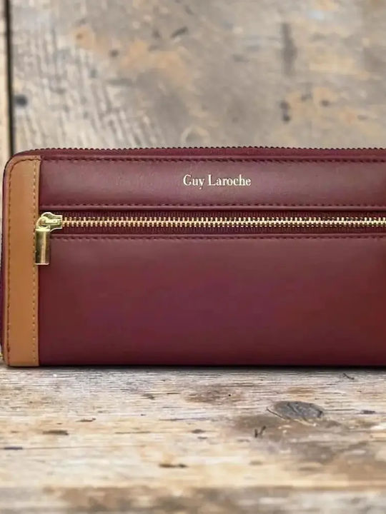 Large Leather Women's Wallet with RFID Burgundy