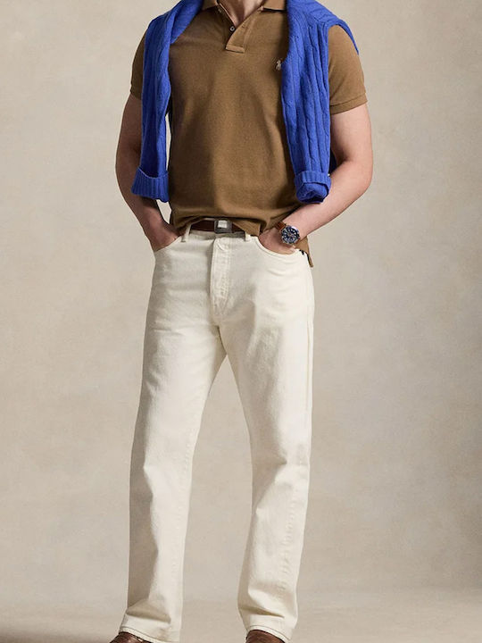 Polo Short Sleeve Brown Blouse