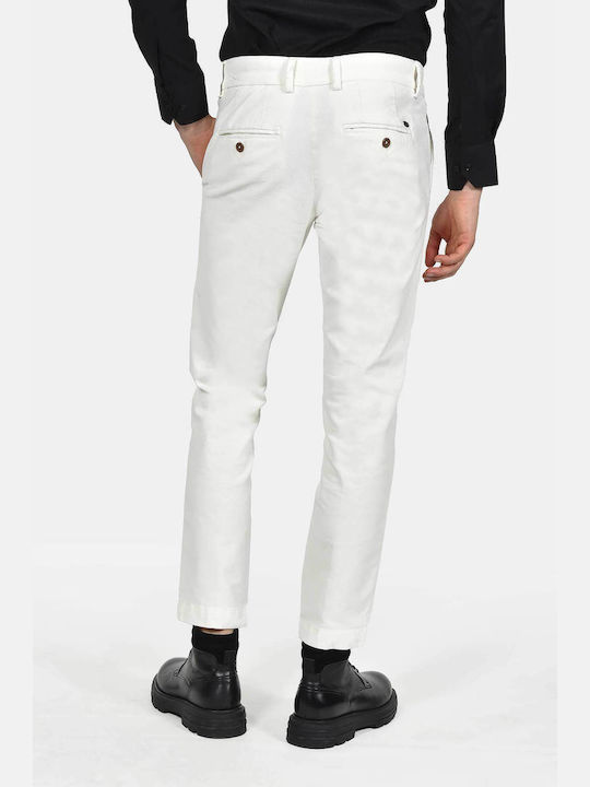 Herrenhosen Chinos Elastisch Weiß